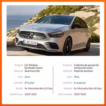 Автомобильный магнитный солнцезащитный козырек для Mercedes-Benz B Class W247 200 180 2019~2024, рама лобового стекла, занавеска, окно, крышка люка, аксессуары