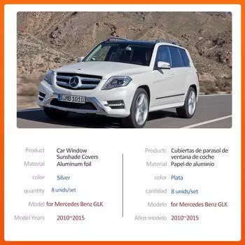 Автомобильный магнитный солнцезащитный козырек для Mercedes Benz GLK X204 250 350 2010~2015, шторка на лобовое стекло, боковое окно, накладка на люк, аксессуары