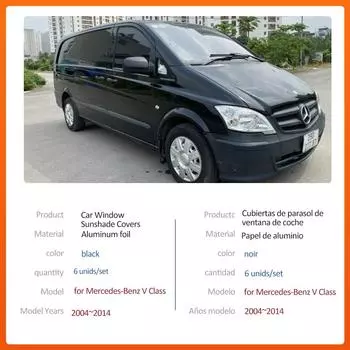 Автомобильный магнитный солнцезащитный козырек для Mercedes-Benz V Class Vito Valente W639 2004~2014, шторка на лобовое стекло, солнцезащитный козырек, аксессуары для окна крыши Wheelbase 3430 mm