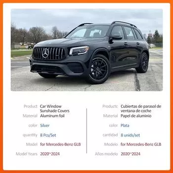 Автомобильный магнитный солнцезащитный козырек для Mercedes-Benz GLB X247 180 250 200 2020~2024, рама лобового стекла, занавеска, окно, крышка люка, аксессуары