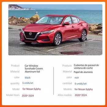 Автомобильный магнитный солнцезащитный козырек для Nissan Sylphy Sentra B18 8-го поколения 2020~2024, шторка на лобовое стекло, окно, накладка на люк, чехол, аксессуары 2020-2024