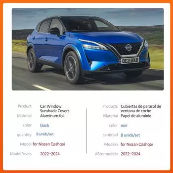 Автомобильный магнитный солнцезащитный козырек для Nissan Qashqai J12 e-Power 2025~2024, шторка на лобовое стекло, боковое окно крыши, накладка на люк, аксессуары C4 Picasso