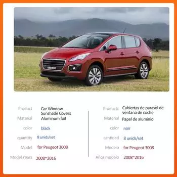 Автомобильный магнитный солнцезащитный козырек для Peugeot 3008 T84 2008~2016 2009 Крыша, лобовое стекло, шторка, солнцезащитный козырек, накладка на люк, аксессуары 2008-2016