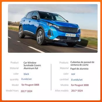 Автомобильный магнитный солнцезащитный козырек для Peugeot 3008 P84 Hybrid4 2017~2024, шторка на лобовое стекло, солнцезащитный козырек, крышка люка, аксессуары 2019-2024