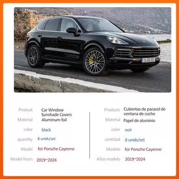 Автомобильный магнитный солнцезащитный козырек для Porsche Cayenne 2019~2024 2020, шторка на лобовое стекло, боковое окно, солнцезащитный козырек, крышка люка, аксессуары 2019-2024