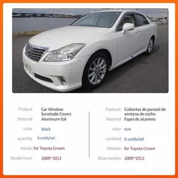 Автомобильный магнитный солнцезащитный козырек для Toyota Crown Royal S200 13-го поколения 2009~2012, шторка на лобовое стекло, люк, накладка на крышу, аксессуары 2017-2023
