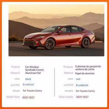 Автомобильный магнитный солнцезащитный козырек для Toyota Camry XV80 Hybrid 2025~2027, шторка на лобовое стекло, боковое окно, накладка на люк, аксессуары Camry XV80