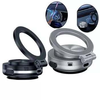 Автомобильный магнитный вакуумный держатель для телефона с присоской, интеллектуальный держатель для мобильного телефона, алюминиевый сплав, адсорбционный кронштейн для телефона