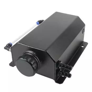 Автомобильный маслоуловитель, автоаксессуары, запасная бутылка, универсальный уловитель топливного газа, 2 л, алюминиевый сплав, резервуар для перелива охлаждающей жидкости радиатора серебряный