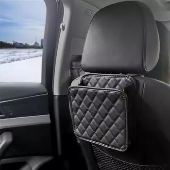 Автомобильный мешок для мусора, креативный автомобильный подвесной багажник на спинке сиденья, сумка для хранения мобильного телефона, зонтик, сетчатая сумка, мусорное ведро автомобиля Basic