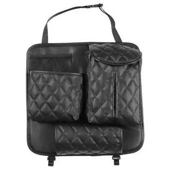 Автомобильный мешок для мусора, креативный автомобильный подвесной багажник на спинке сиденья, сумка для хранения мобильного телефона, зонтик, сетчатая сумка, мусорное ведро, автомобильные аксессуары чёрный
