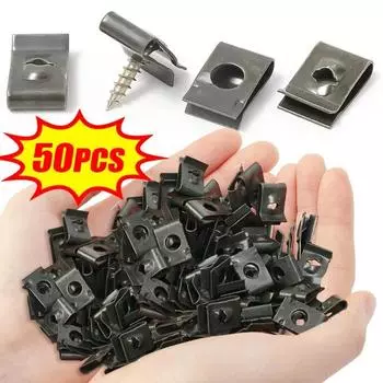 Автомобильный металлический U-образный крепежный зажим самонарезающие винтовые зажимы универсальные автомобильные мотоциклетные скутерные антикоррозийные пряжки крепежные винты основание