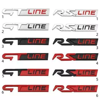 Автомобильный металлический значок GT RS Line, эмблема, наклейка для Logan Clio Megane 2 3 4 Captur Koleos Espace Twingo Duster Kadjar GT Line-1