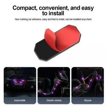 Автомобильный мини-предупреждающий фонарь на солнечных батареях, стробоскопический предупреждающий фонарь, защита от столкновений сзади, не требуется проводка, электромобиль, мотоцикл