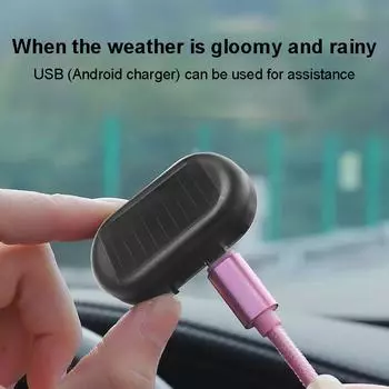 Автомобильный мини-светодиодный предупреждающий фонарь предотвращает столкновение сзади, светодиодный стробоскоп на солнечной энергии, противоугонная мигающая лампа для мотоциклов красный