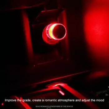 Автомобильный мини USB светодиодный атмосферный свет светодиодный автомобильный USB цветной мигающий автомобильный общий атмосферный свет лампа для украшения салона автомобиля красный