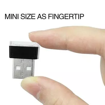 Автомобильный мини USB светодиодный атмосферный светильник Декоративная лампа Внутреннее освещение Портативный ПК штекер Окружающий белый Аварийное освещение Синий