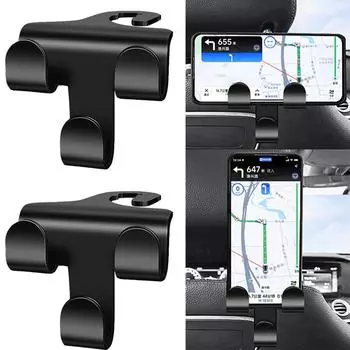 Автомобильный многофункциональный держатель для мобильного телефона, новый многофункциональный крючок для спинки стула, универсальный скрытый крючок двойного назначения с высокой грузоподъемностью