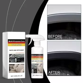Автомобильный многофункциональный очиститель для ухода за кожаными сиденьями, салоном, рулевым колесом, пенный очиститель для дезинфекции 120 мл One Size белый