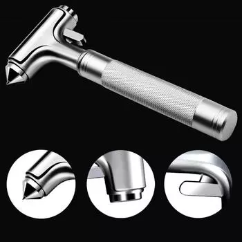 Автомобильный молоток безопасности, автомобильный аварийный молоток, резак для ремней безопасности, портативный спасательный молоток, аварийный инструмент для эвакуации из автомобиля жёлтый