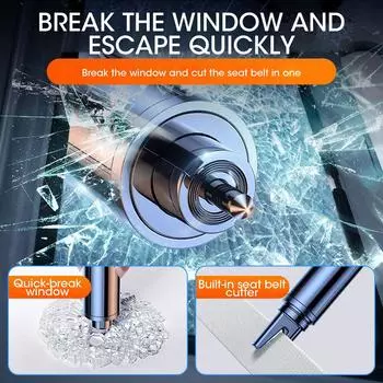 Автомобильный молоток безопасности Разбиватель стекол автомобиля Многофункциональный аварийный молоток для эвакуации автомобиля Спасательный молоток Дробилка стекла красный