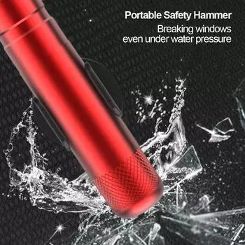 Автомобильный молоток безопасности, резак для ремней безопасности, инструмент для разбивания автомобильных стекол, аварийный молоток, спасательный инструмент для спасения жизни чёрный