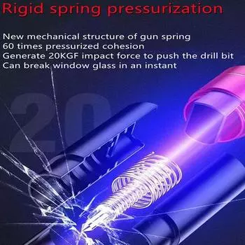 Автомобильный молоток для аварийной эвакуации, инструмент для аварийного выхода за одну секунду, оконный выключатель, резак для ремней безопасности, автомобильный стеклянный выключатель, спасательный аварийный артефакт чёрный