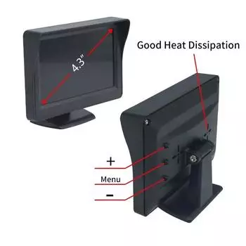 Автомобильный монитор заднего вида с камерой заднего вида, комплект резервной камеры, резервный монитор автомобильного монитора, система парковки, монитор заднего вида, монитор заднего вида 4.3