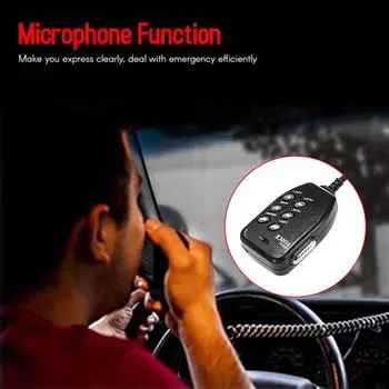 Автомобильный мотоцикл Мегафон 6-тональный громкий динамик Традиционный гудок Пожарная сигнализация Плач чёрный