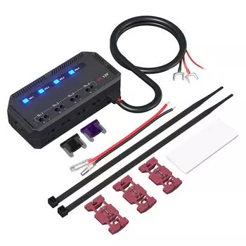 Автомобильный Мотоциклетный Блок Предохранителей с LED Индикатором 12v Коробка Электроизоляции