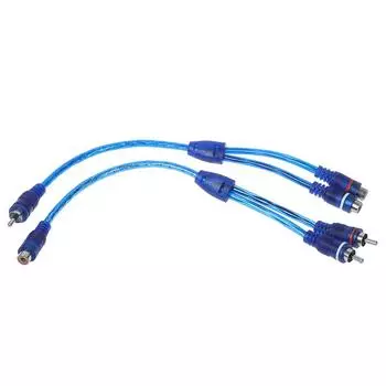 Автомобильный Mp3 аудио RCA Y разветвитель кабель адаптер шнур конвертер для автомобильного усилителя Aux