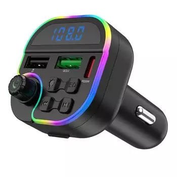 Автомобильный MP3-плеер с Bluetooth, функцией громкой связи, воспроизведением через USB, FM-передатчиком и цветной светодиодной подсветкой M53 bare metal