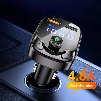 Автомобильный Mp3-плеер с двумя USB-разъемами, быстрое зарядное устройство, FM-приемник Bluetooth, Bluetooth-совместимый 5,0-Fm-передатчик, USB-флеш-накопитель, автомобильный комплект IL