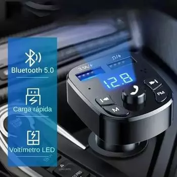 Автомобильный Mp3-плеер с двумя USB-разъемами, быстрое зарядное устройство, FM-приемник Bluetooth, Bluetooth-совместимый 5,0-Fm-передатчик, USB-флеш-накопитель, автомобильный комплект чёрный