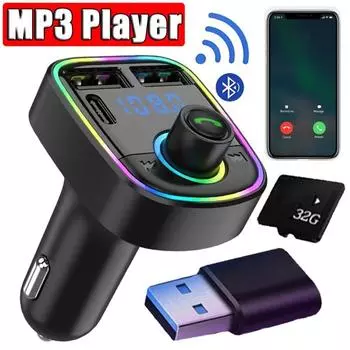Автомобильный MP3-плеер USB-зарядное устройство для телефона 2 в 1 TF-карта U-диск воспроизведение Bluetooth 5.0 FM-передатчик MP3-плеер с двумя портами быстрая зарядка