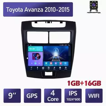 Автомобильный мультимедийный проигрыватель Android 2 Din для Toyota Avanza 2010-2015, стереосистема, GPS-навигация, BT, WIFI, 1+16 ГБ 1+16GB
