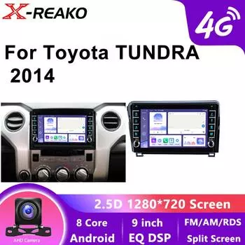 Автомобильный мультимедийный проигрыватель для Toyota Tundra 2014 беспроводной Carplay Android Auto Wifi 2din 8 core 4GB+64GB