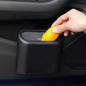 Автомобильный мусорный бак, автомобильный универсальный подвесной ящик для хранения с крышкой, мини-простой пресс, автомобильный мусорный бак, автомобили, автомобиль чёрный
