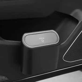 Автомобильный мусорный бак, подвесной автомобильный мусорный пылезащитный чехол, ящик для хранения, черный квадратный пресс-тип, мусорное ведро, автомобильные аксессуары для интерьера оранжевый