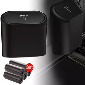 Автомобильный мусорный бак с крышкой, подвесной мусорный ящик, ящик для хранения вещей в салоне автомобиля, держатель для сиденья, подставка, автомобильные аксессуары