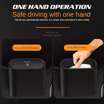 Автомобильный мусорный бак с крышкой, подвесной мусорный ящик, ящик для хранения вещей в салоне автомобиля, держатель для сиденья, подставка, автомобильные аксессуары