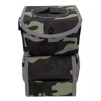 Автомобильный мусорный мешок для заднего сиденья, контейнер для хранения на спинке сиденья автомобиля, многофункциональный, большой емкости, водонепроницаемый, складной автомобильный мусорный контейнер чёрный