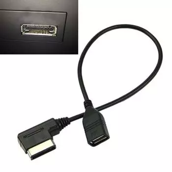 Автомобильный музыкальный интерфейс для AMI MMI AUX-USB-адаптер, кабель-адаптер, флэш-накопитель для Au-di чёрный