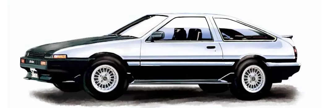 Автомобильный набор Toyota Sprinter Trueno AE86 Custom Black Пластиковая модель MN03 Platz/MONO 1/32 (Белый & + Капот) Цветовая кодировка