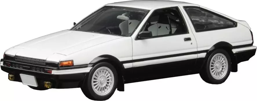 Автомобильный набор Toyota Sprinter Trueno AE86 High Tech Двухцветная пластиковая модель с цветовой кодировкой MN01 Platts/MONO 1/32 (Белый черный) (Машина)