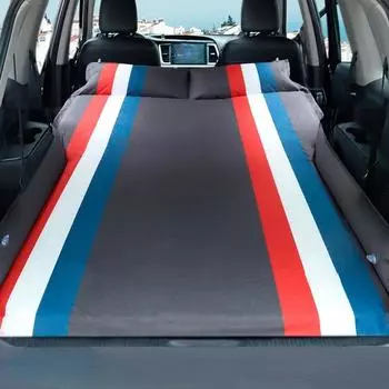 Автомобильный надувной матрас, походная кровать, багажник для внедорожника, спальный артефакт, матрас, задняя дорожная кровать, подушка для кемпинга коричневый