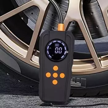 Автомобильный надувной насос со светодиодным дисплеем на весь экран, портативное зарядное устройство 12 В, пусковой блок питания, точный легкий автомобильный аккумулятор чёрный