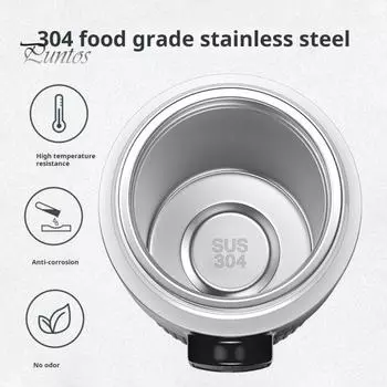 Автомобильный нагревательный стакан из нержавеющей стали 12 В/24 В цифровой ЖК-дисплей портативный электрический подогреватель воды бутылка автомобильный чайник сенсорный экран изолированная кружка чёрный