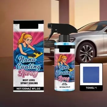 Автомобильный нано-покрытие в виде спрея, анти-ультрафиолетовое, водостойкое, защитное зеркало и осветляющее средство, 120 мл One Size