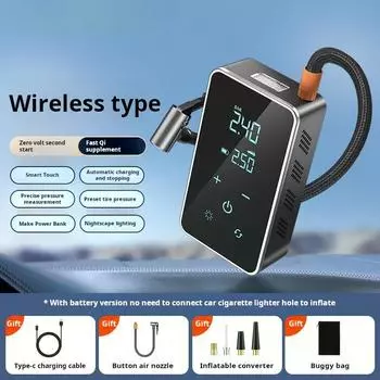 Автомобильный насос для накачивания, беспроводной, интеллектуальный, насос для накачивания шин, ручной, ручной насос